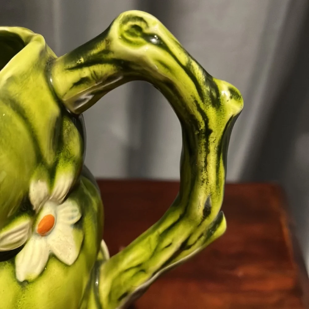 SOLD IN BUNDLE 1967 Inarco 3D Green Apples & Daisies Pitcher Creme de Menthe - Picture 5 of 11